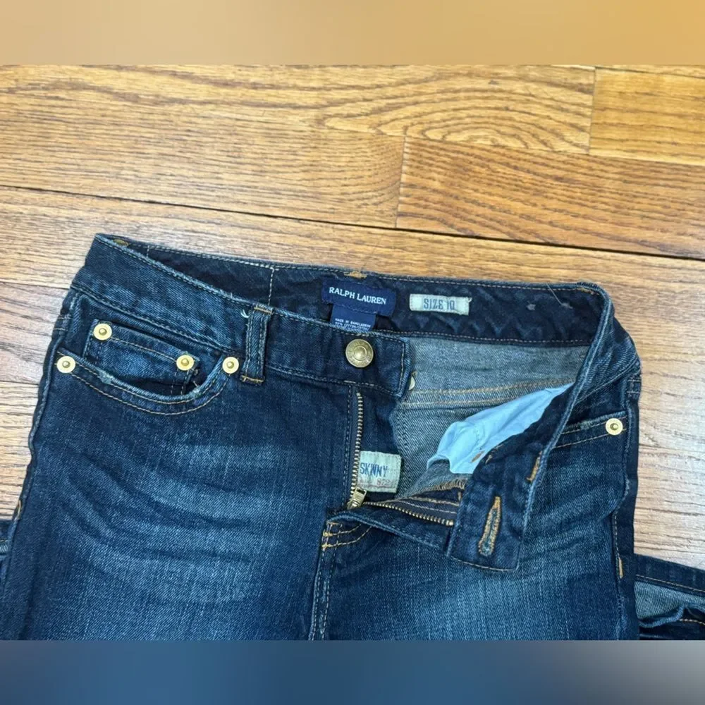 Ralph Lauren Kids Dark Wash Skinny Jeans Girls Size 10